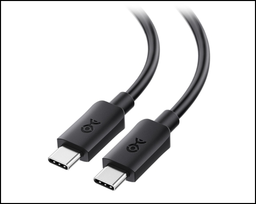USB-C to USB-C charging/data cable with two USB-C connectors shown side by side.