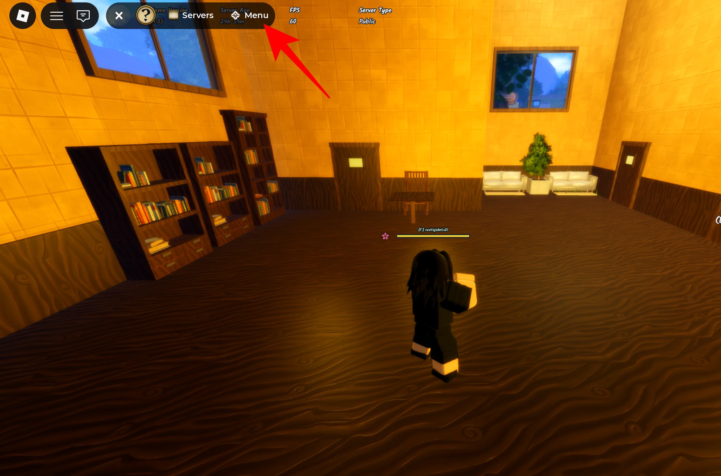 Click Menu in the upper-left corne