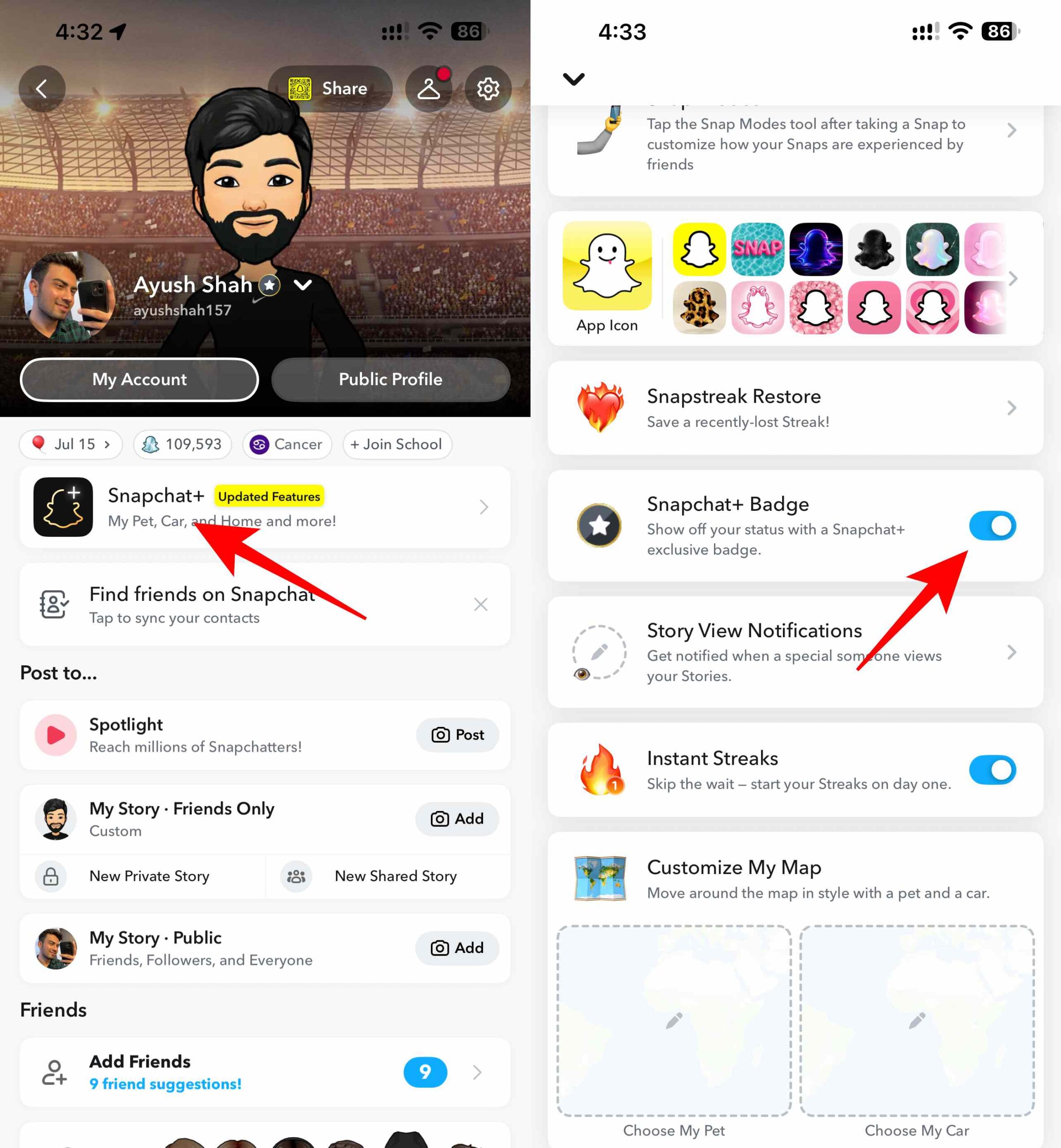 Hide your Snapchat Plus status