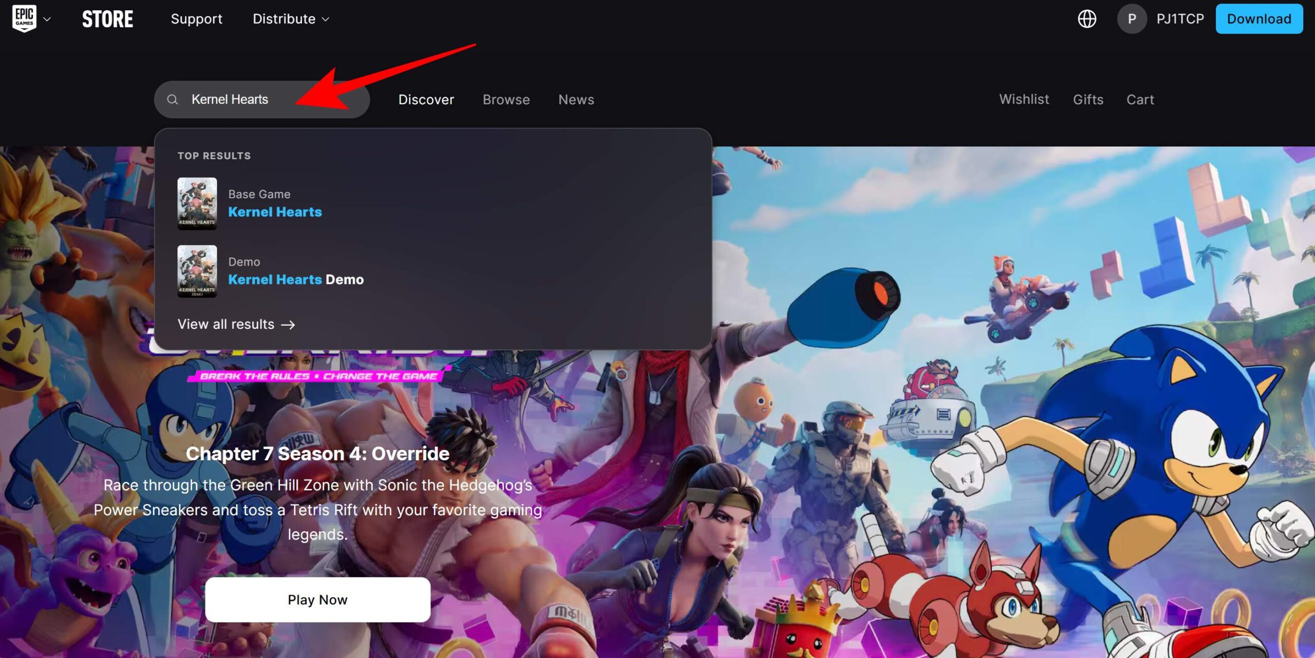 Kernel hearts search bar suggestions fortnite
