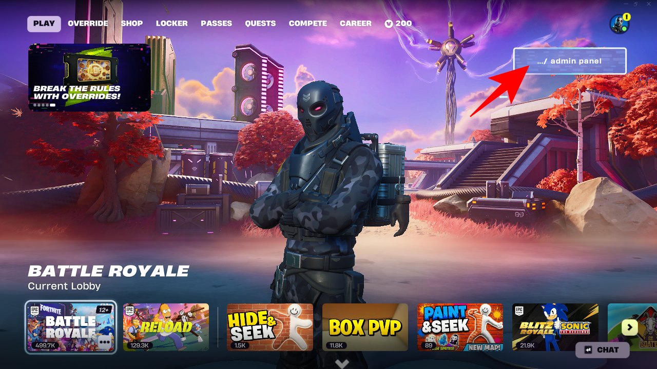 Lobby in Fortnite
