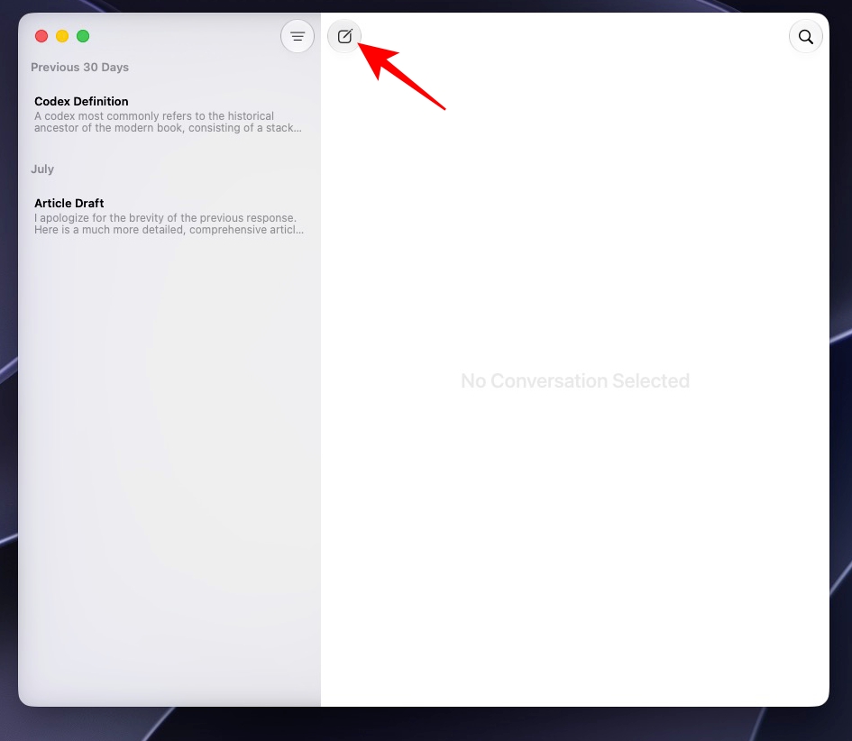 Open the Siri app in Mac
