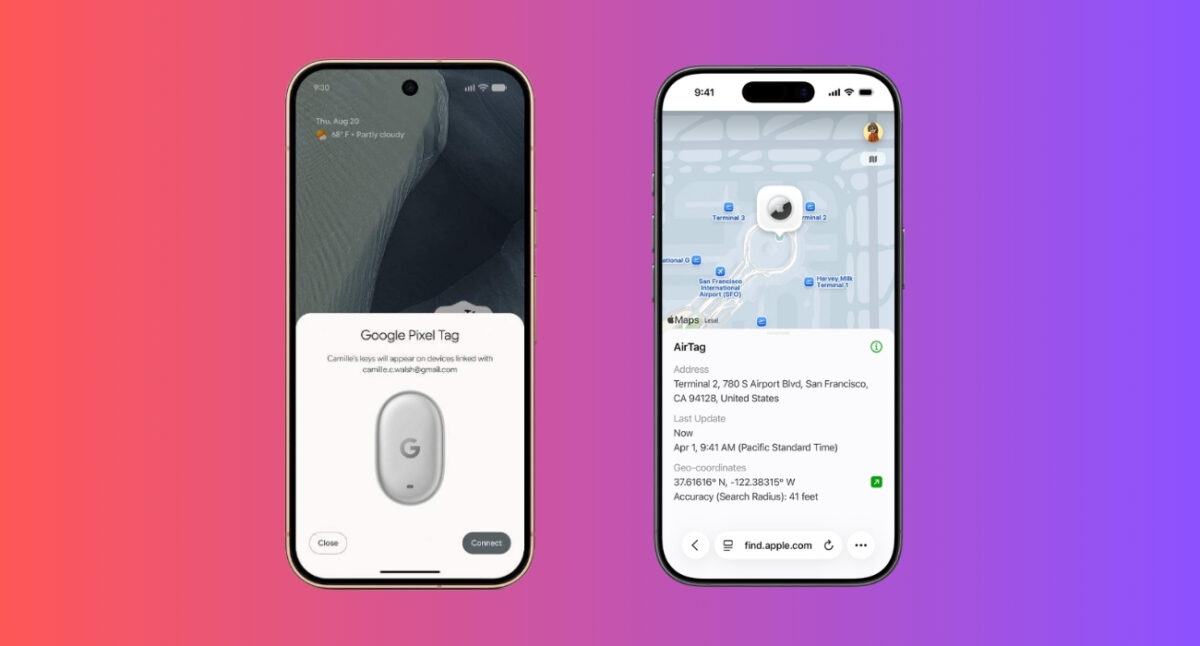 Pixel Tag vs. AirTag Tracking network