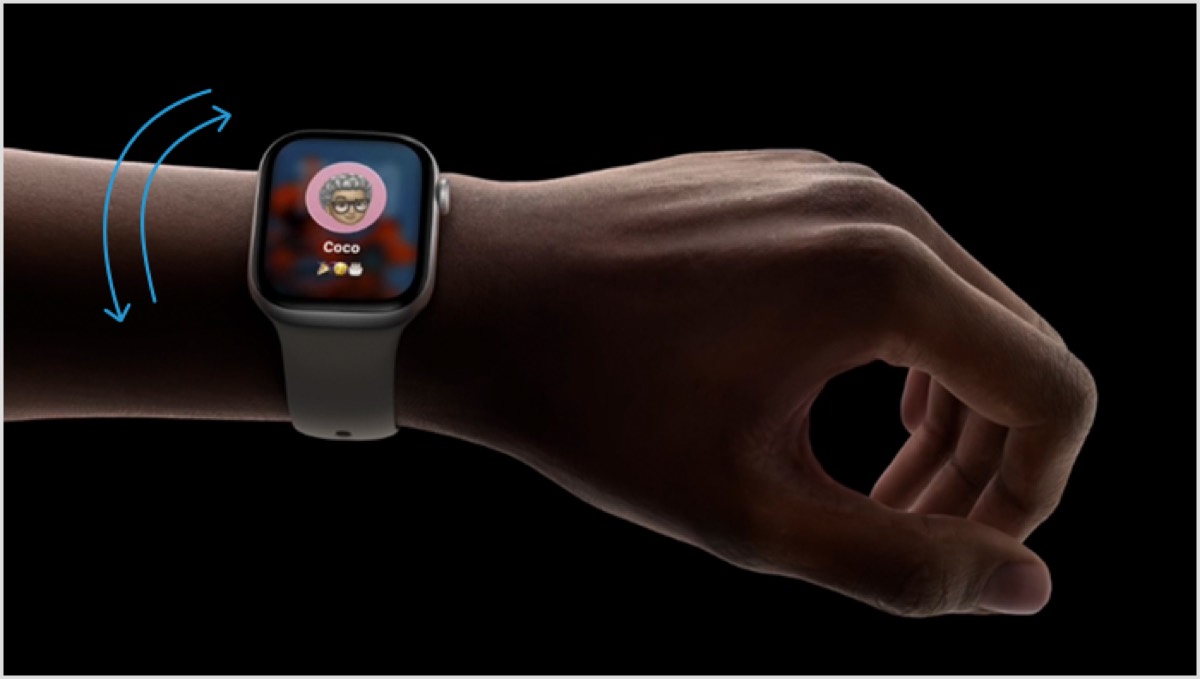 Apple Watch wrist-flick gesture used to dismiss a notification