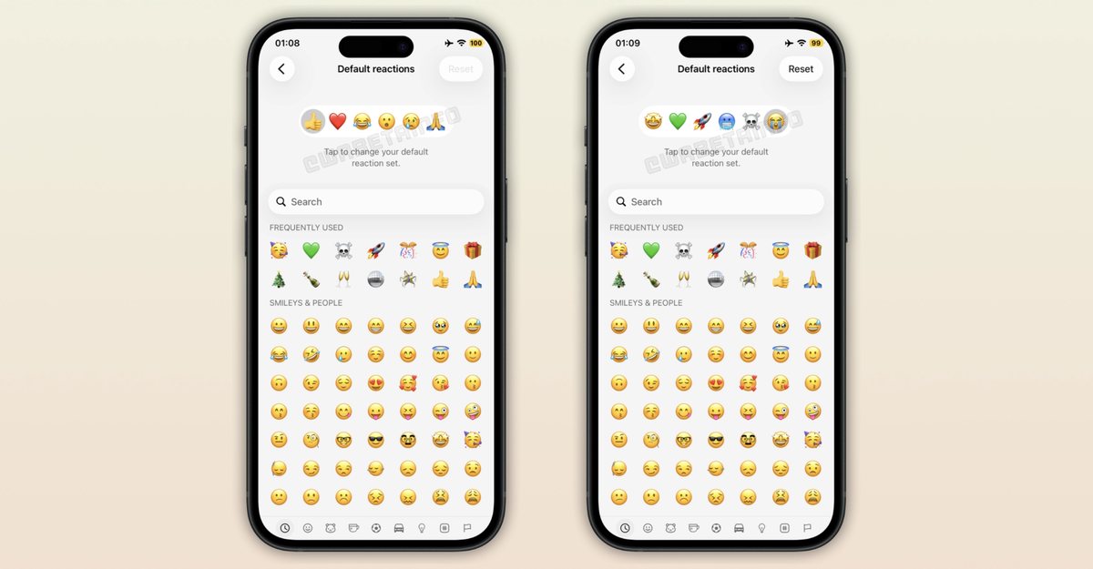 WhatsApp is working on a custom emoji reaction tray for iPhone