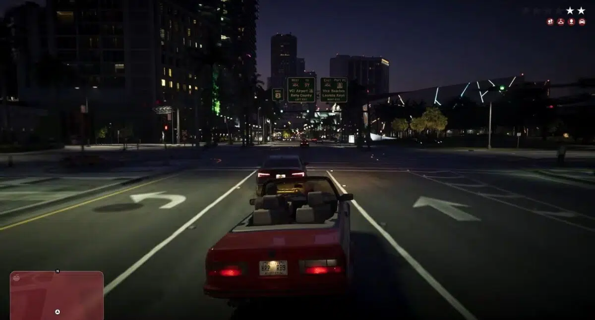 Car driving at night GTA 6