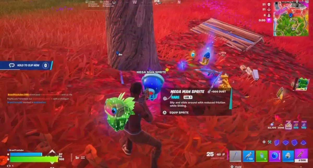 Mega man sprite in fortnite location