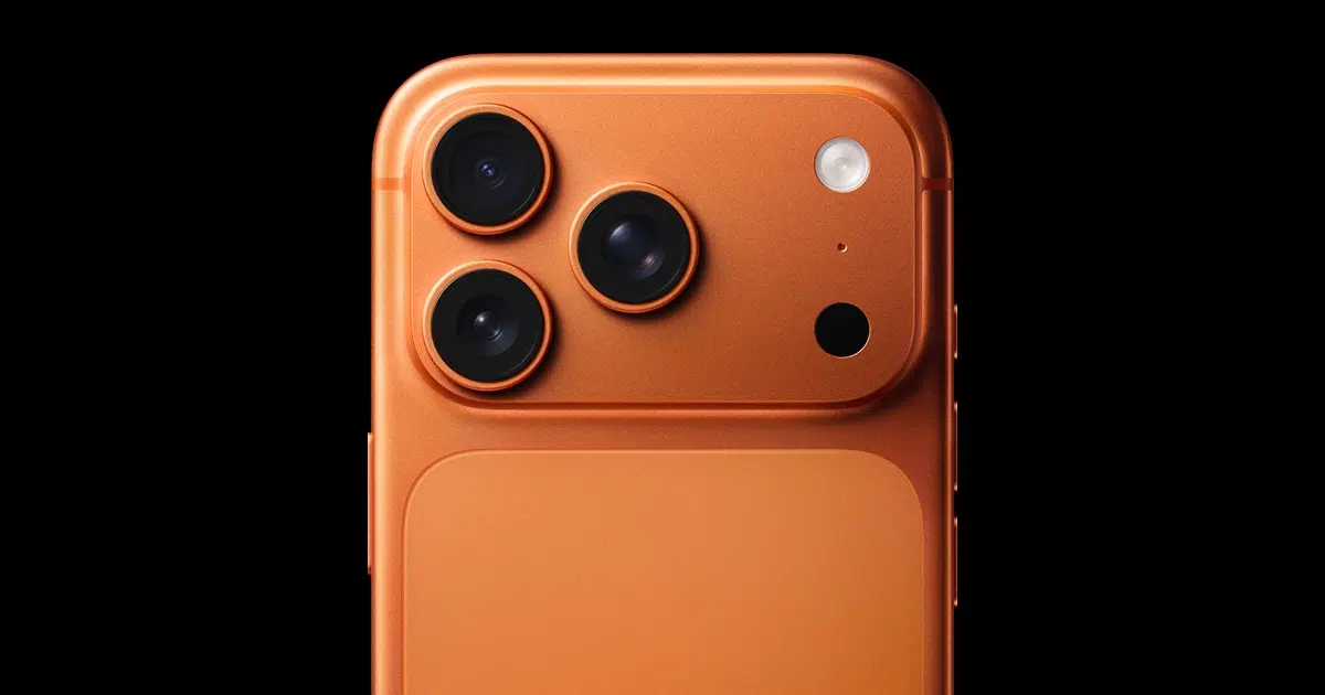 Close-up of the Apple iPhone 17 Pro rear camera system