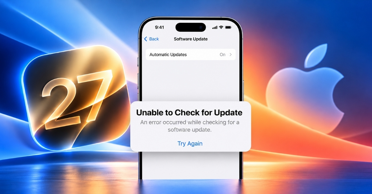 iOS 27.0.1 “Unable to Check for Update” on iPhone? Here’s the fix ...